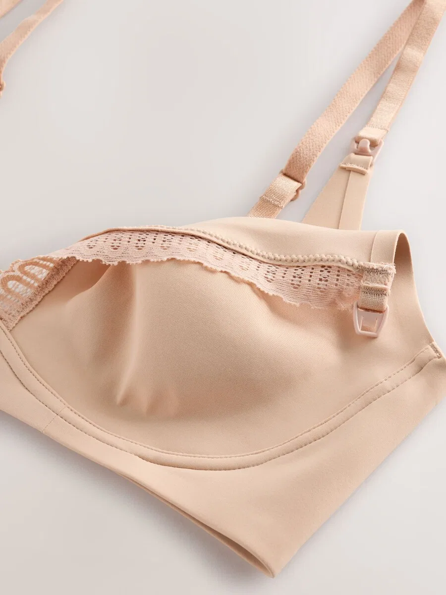 Бюстгальтер для кормления Next T-shirt Nursing Bra 'Motionflex' бежевого цвета — фото 3