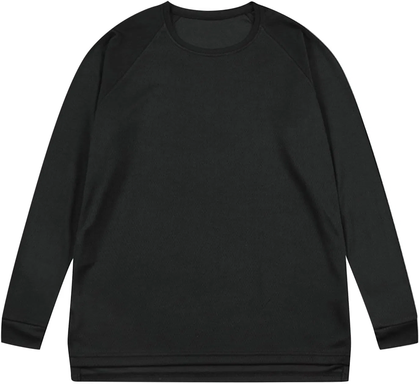 Мужская быстросохнущая футболка Athletic Long Sleeve Crewneck Lightweight Basic T-Shirt, Black