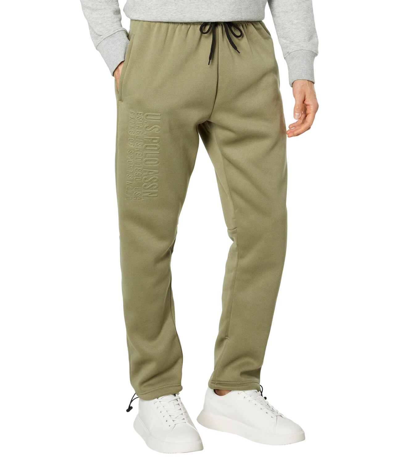 

Джогггеры U.S. POLO ASSN., Embossed Fleece Joggers, Коричневый, Джогггеры U.S. POLO ASSN., Embossed Fleece Joggers