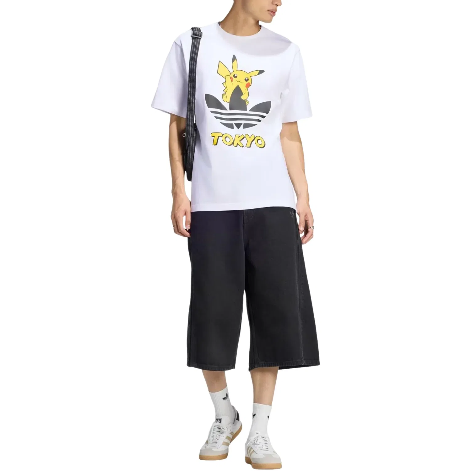 Мужская футболка Pokemon T-Shirt Tokyo 3 Asia Sizing 'White' adidas, белый — фото 4
