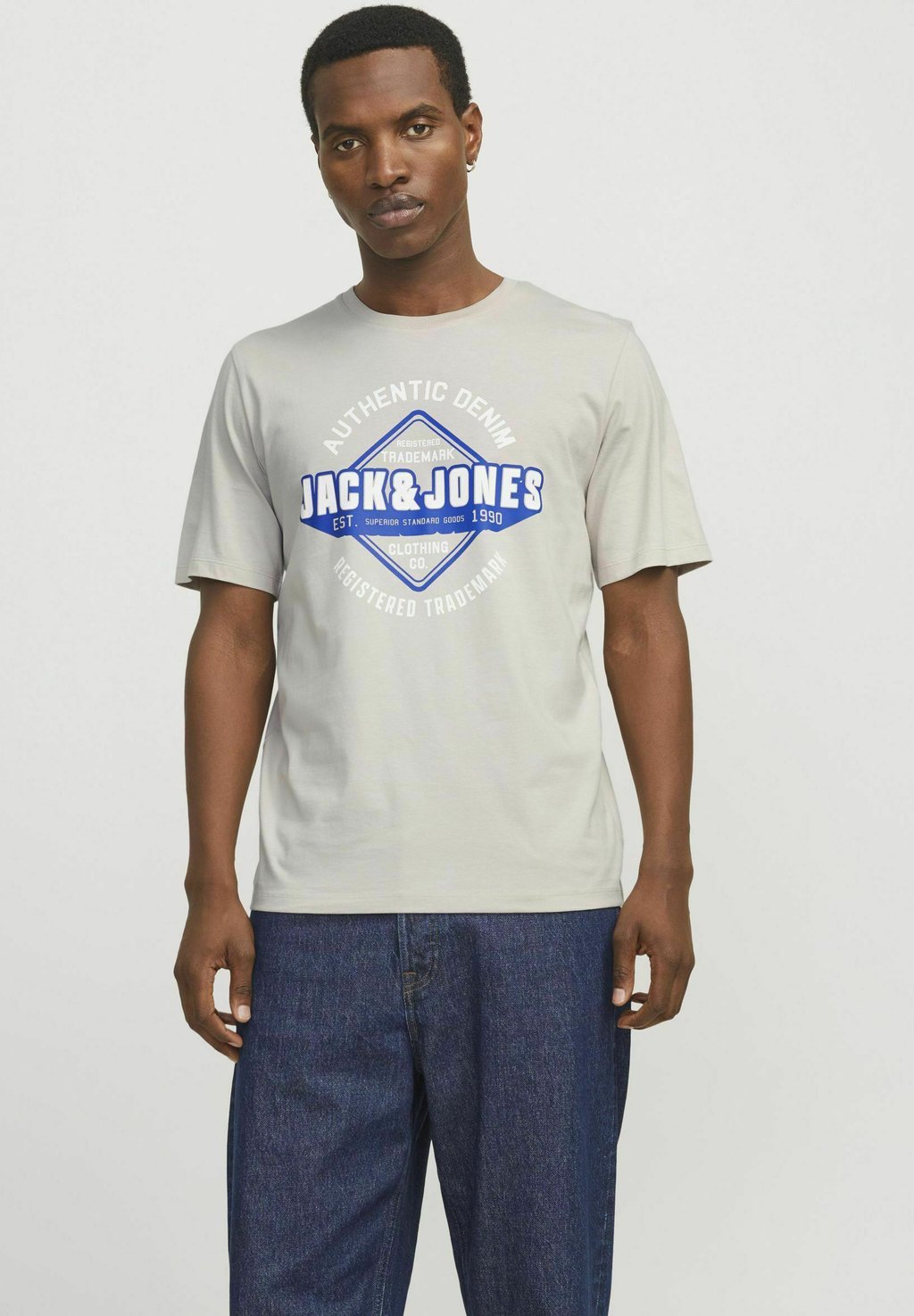 

Футболка с принтом Jack & Jones, молочный