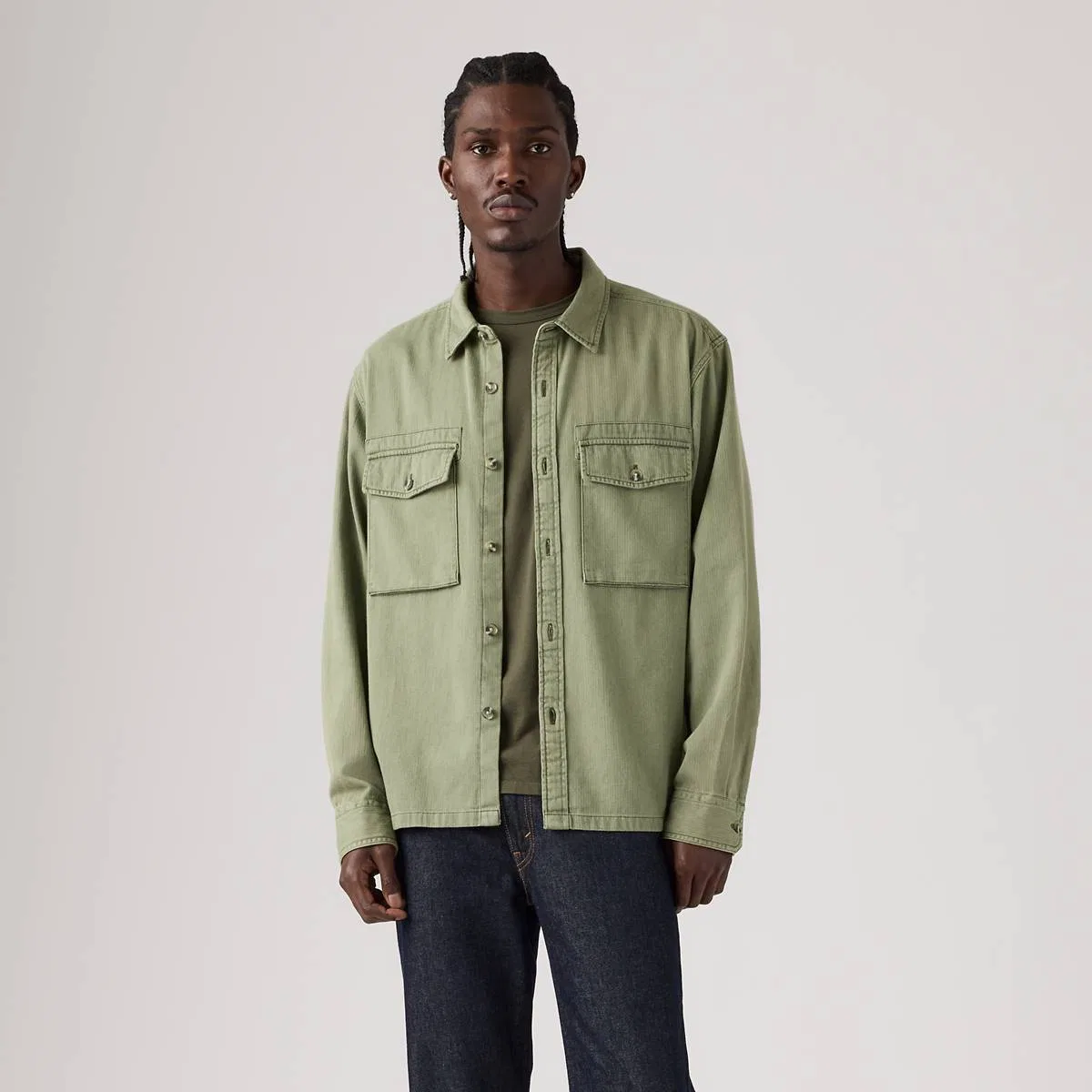 Свободная рубашка Уоллера Levi's, Waller Olive Wash - Green — фото 3