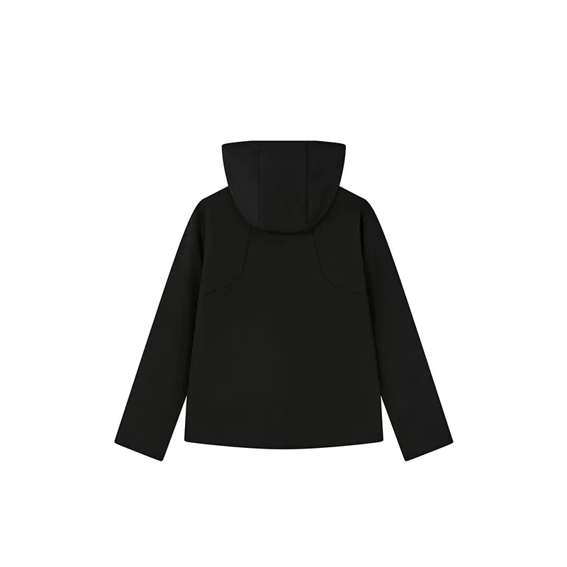 Детская куртка для школы с капюшоном, с длинным рукавом, утепленное, Under Armour, Black — фото 3