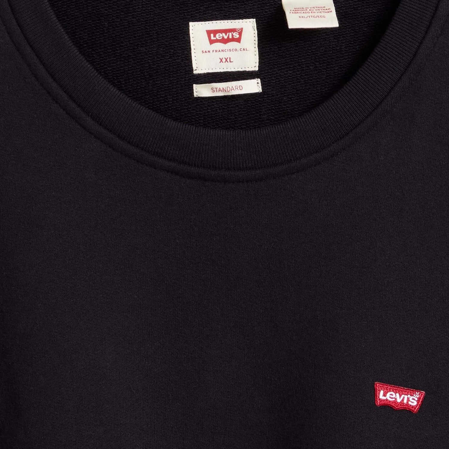 Мужской свитшот с длинным рукавом The Original Housemark Crew Levi's, Schwarz — фото 3