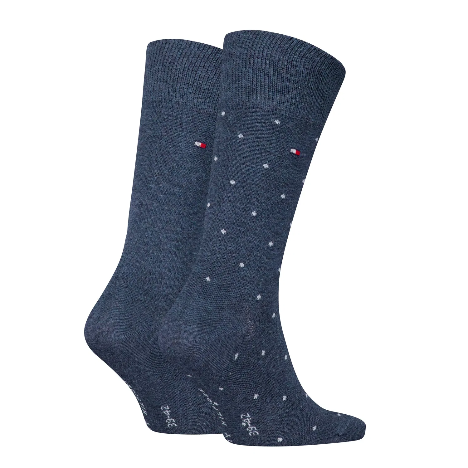 Мужские носки с классическим логотипом Tommy Hilfiger 2 пары, Dark Blue — фото 2