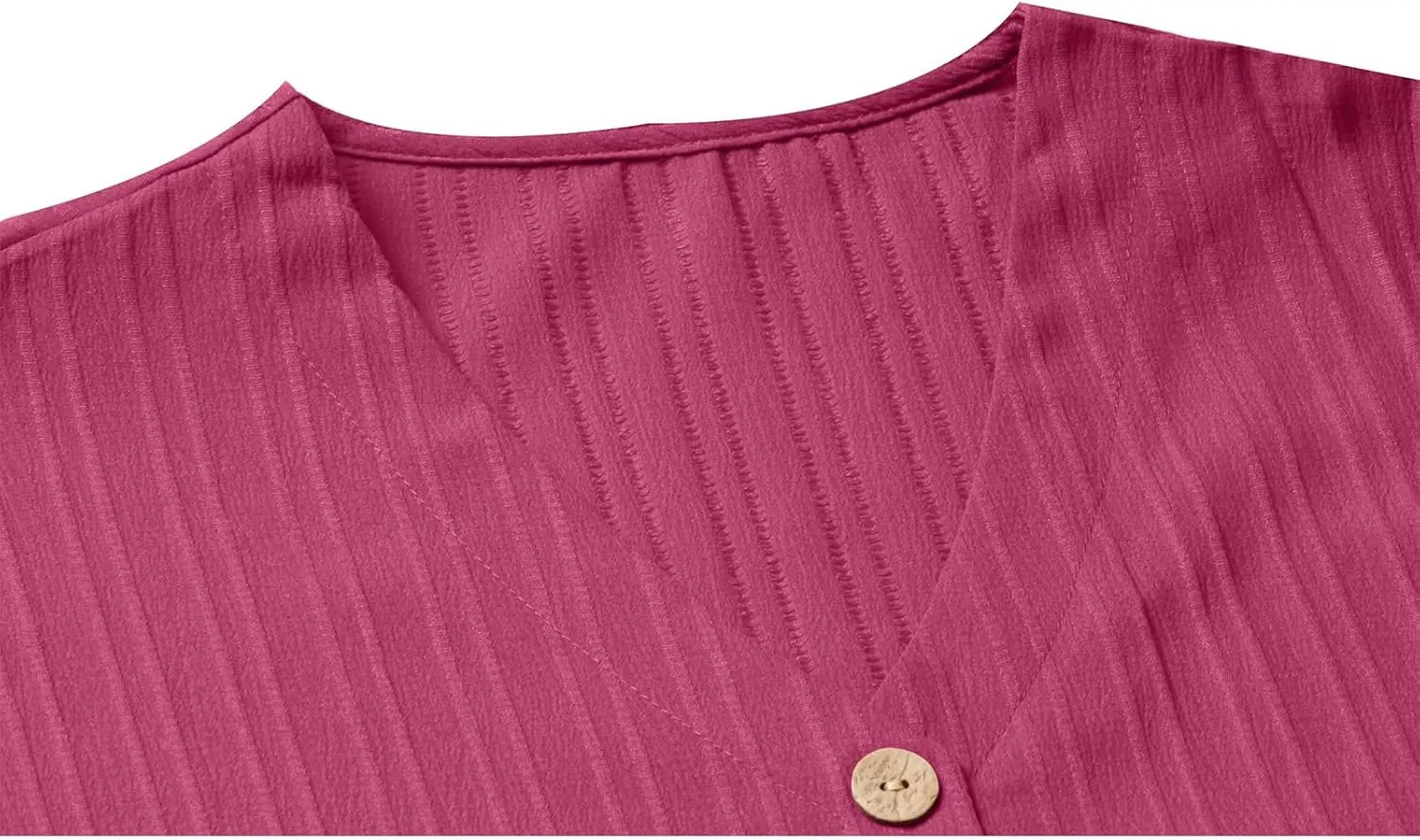 Женское мини-платье с V-образным вырезом Hot Pink — фото 3