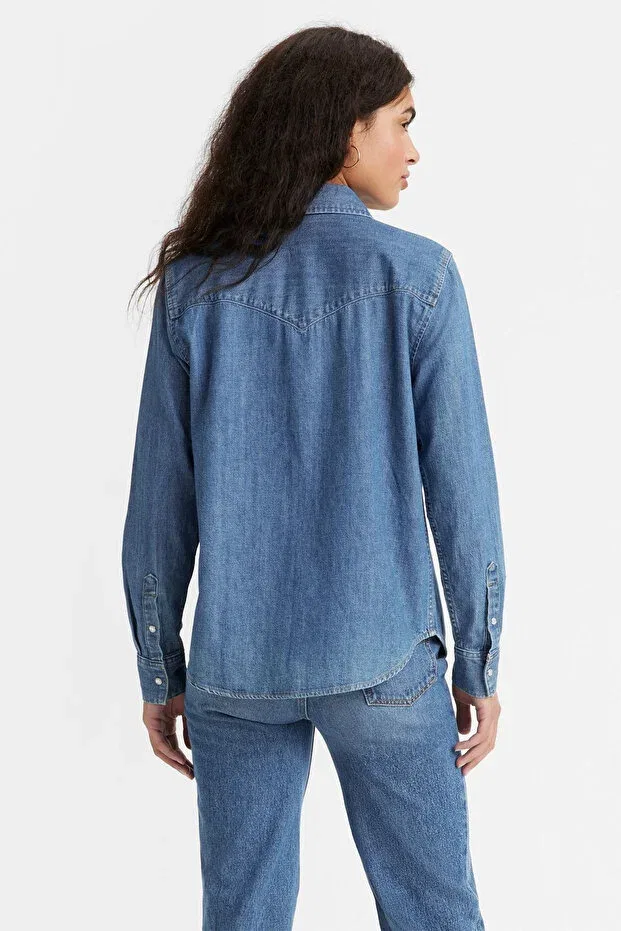 Женская рубашка с длинным рукавом Levi'S, Blue — фото 2