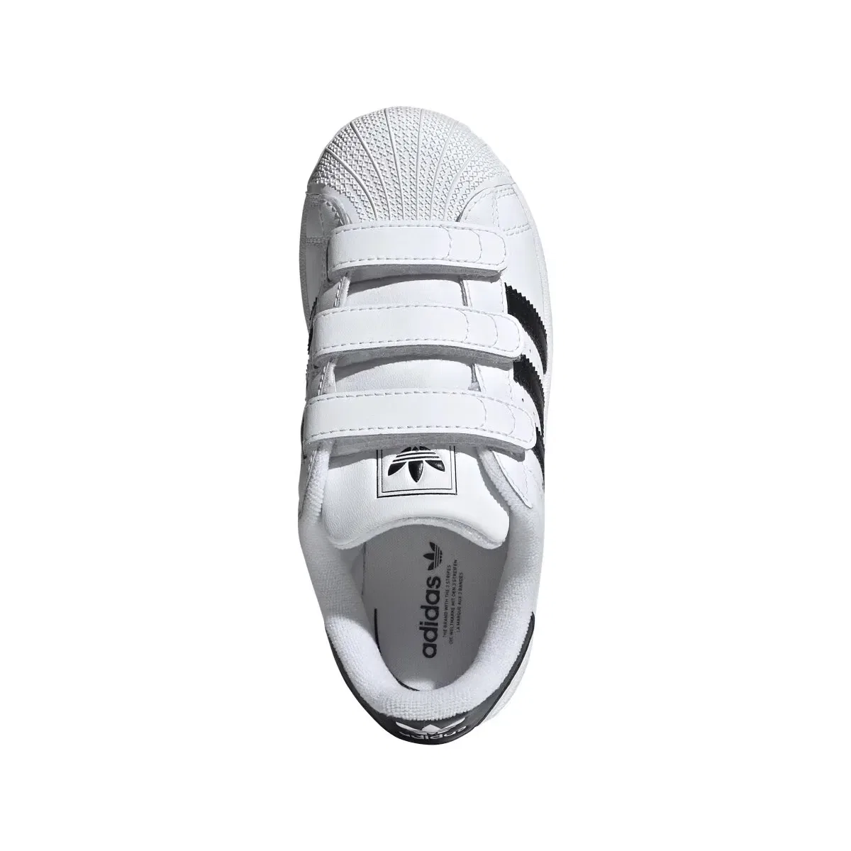 Детские кроссовки для мальчиков кожаные Superstar adidas, Blanco — фото 3
