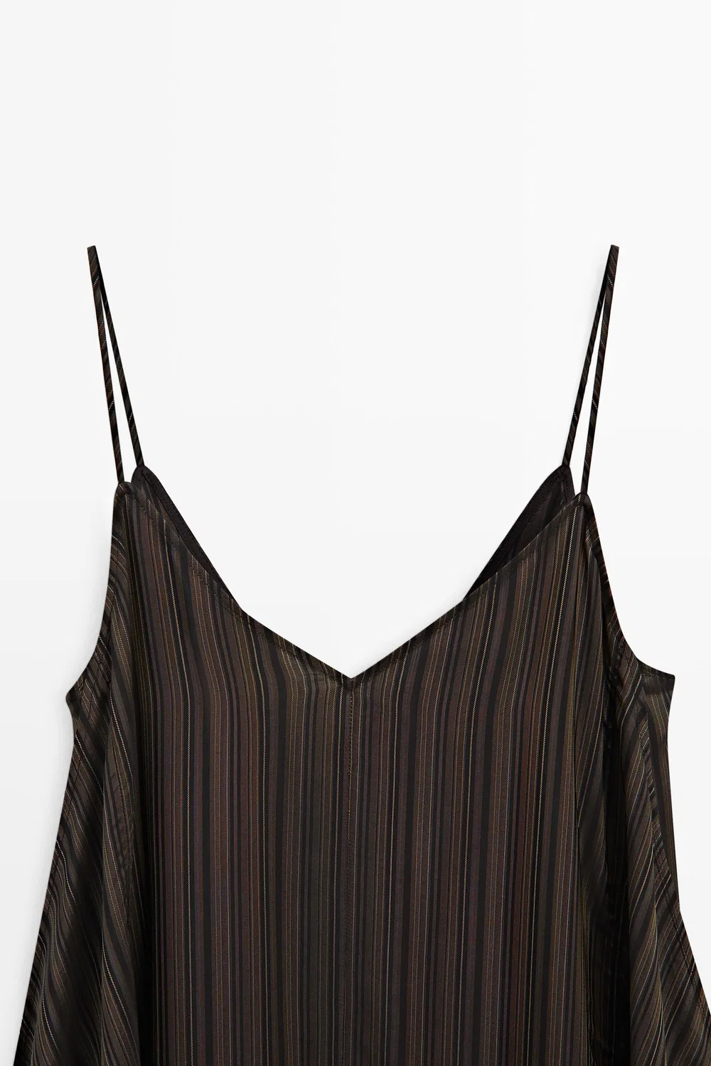 Платье Massimo Dutti, асимметричное струящееся платье миди, темно-серый — фото 4