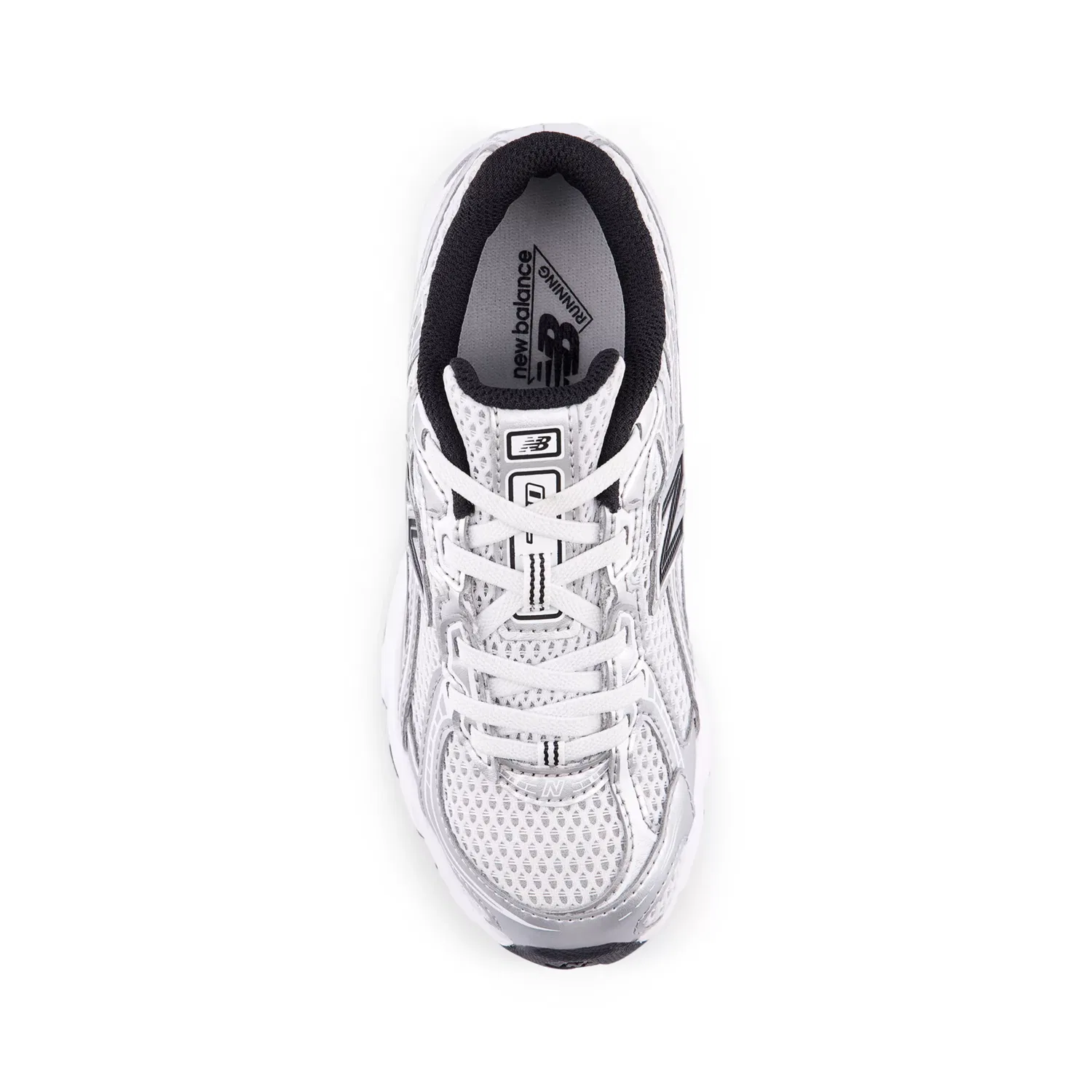 Детские кроссовки с эластичной шнуровкой 740 Bungee Lace New Balance, Silver Metallic With Black — фото 4