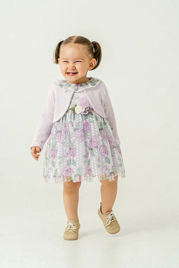 Детское платье для девочек с принтом Bolero Holiday Dress Set Eray Kids, Purple