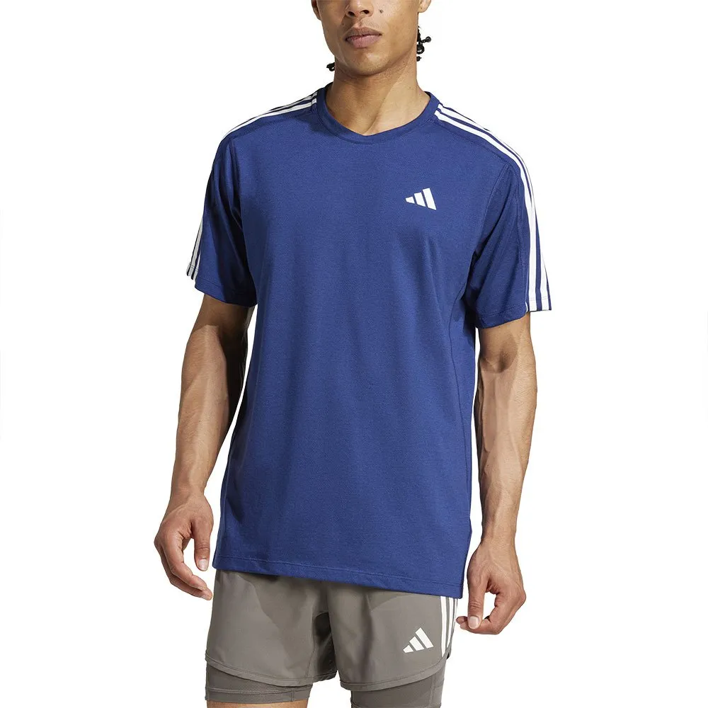 

Футболка adidas Own The Run 3 Stripes, синий