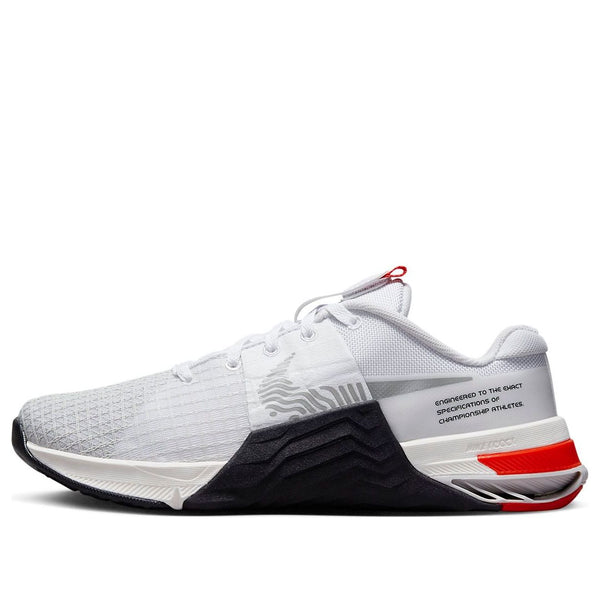 Кроссовки metcon 8 'white black picante red' Nike, белый