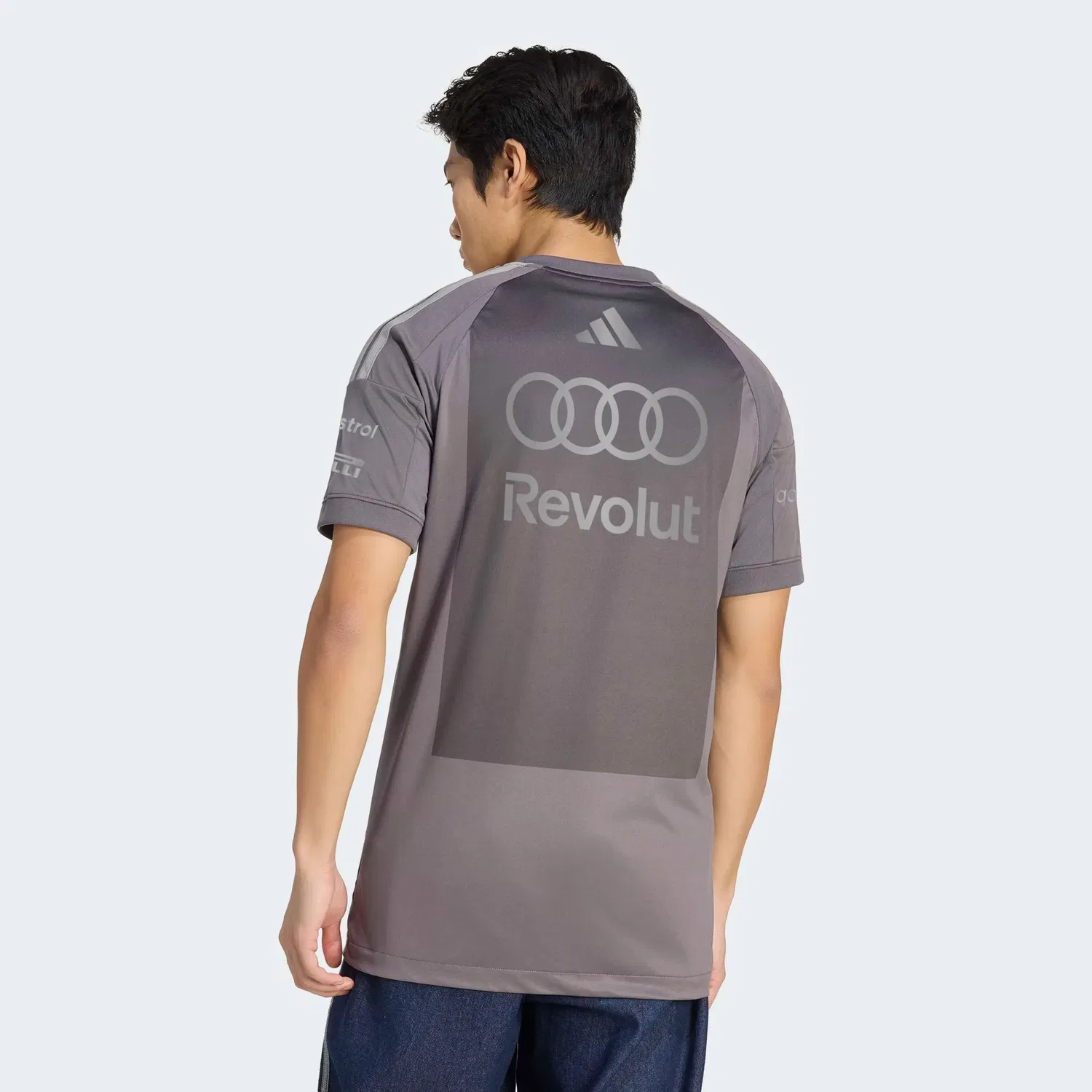 Мужская футболка из переработанного полиэстера Driver adidas, Grey — фото 2