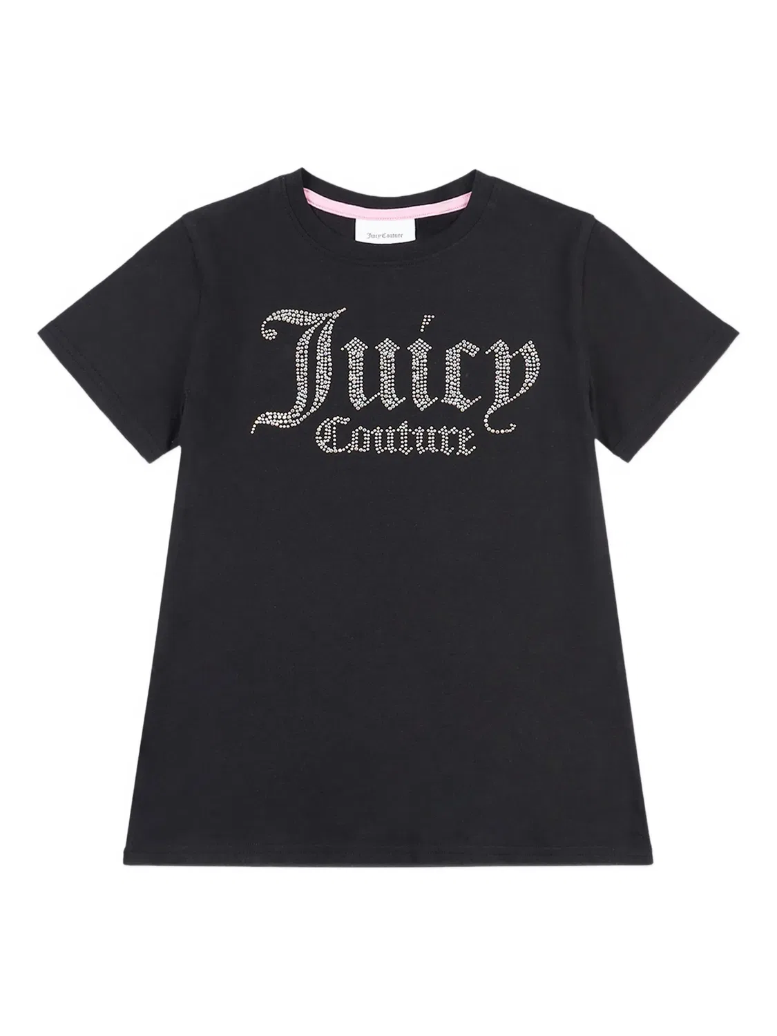 Футболка из хлопка с украшением из страз Juicy Couture, черный