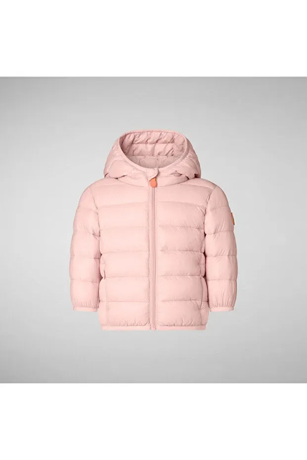Детский пуховик для девочки с капюшоном Save The Duck, Pink
