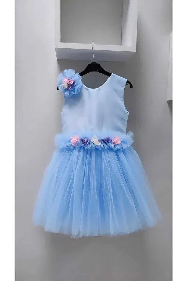 Детское платье для девочек с принтом Babysmile, Baby Blue