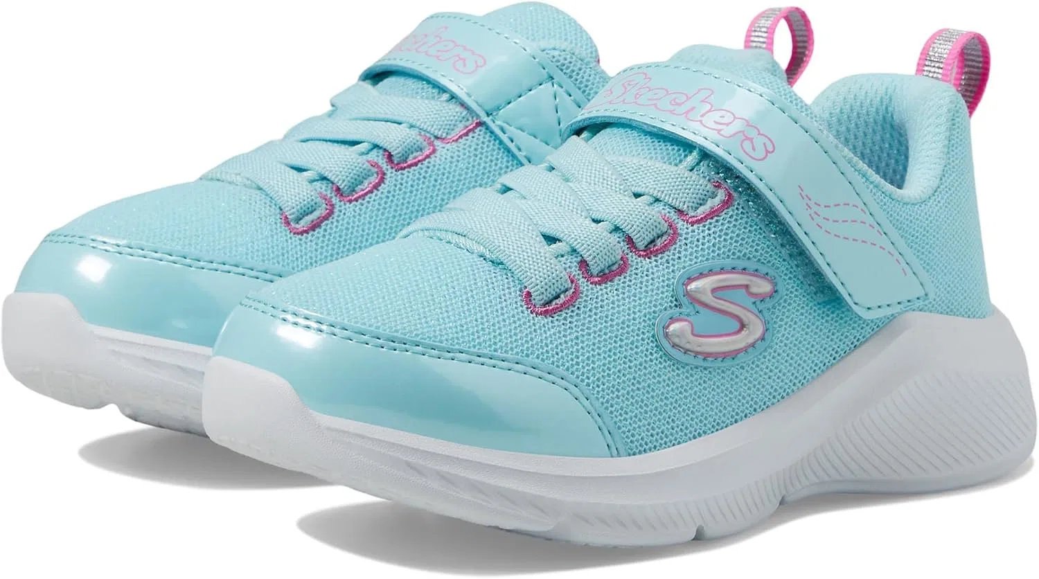 Детские кроссовки для девочек Sole Swifters Skechers, Aqua/Pink — фото 2