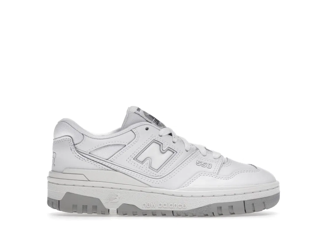 Детские кроссовки для мальчиков и девочек с ретро-дизайном New Balance 550, White Grey