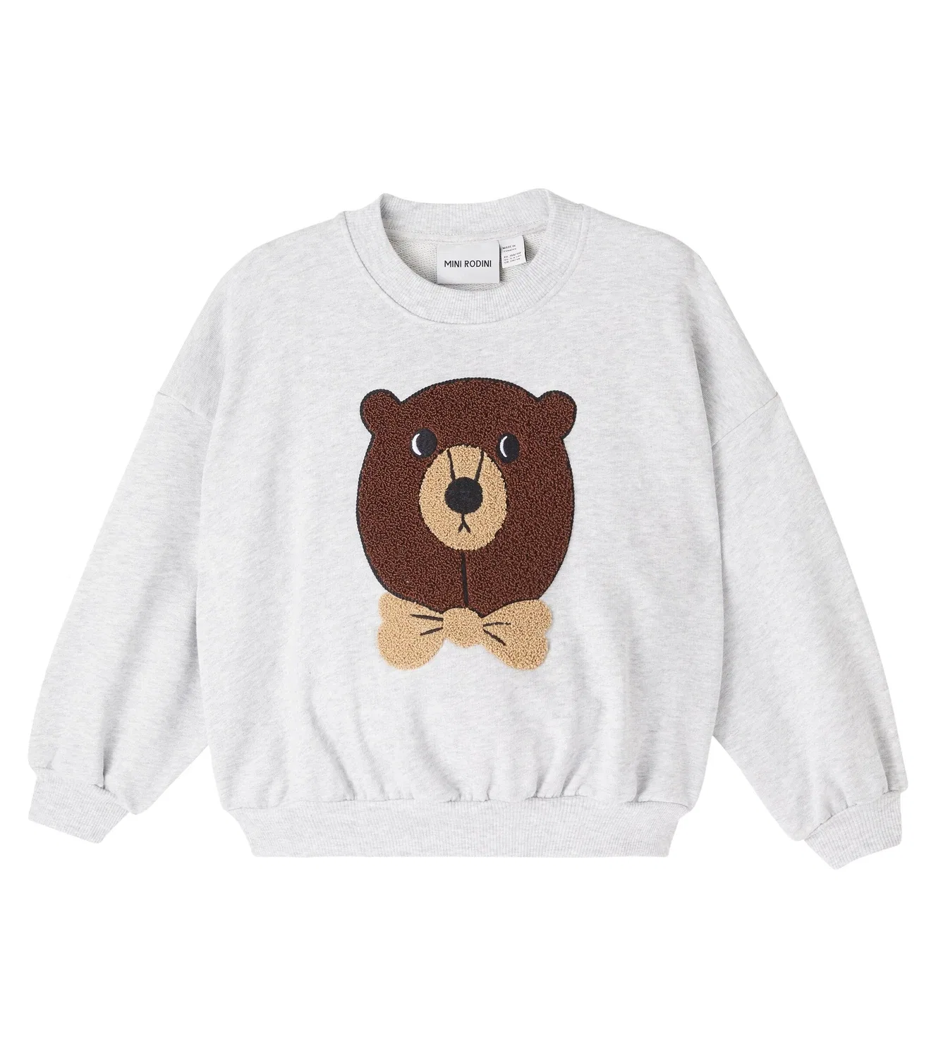 Свитшот хлопковый Mini Rodini, серый