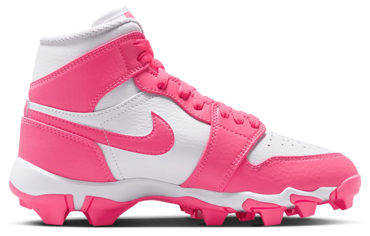 Бутсы для мальчиков AJ 1 Mid Jordan, цвет Digital Pink/White