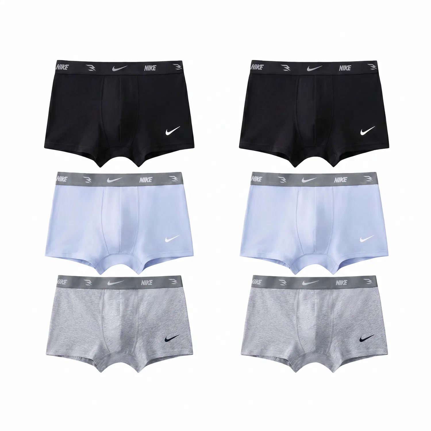 Детские трусы для мальчиков с умеренной посадкой, тянущиеся, 6 пар, Nike