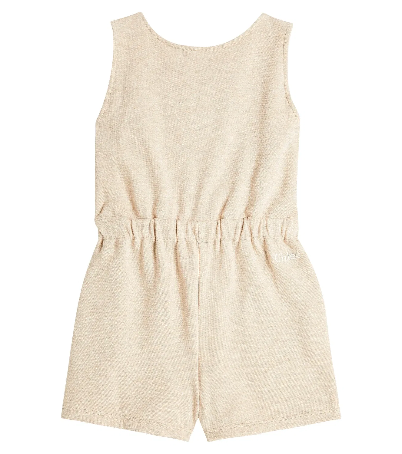 Комбинезон хлопковый Chloé Kids, бежевый Marl — фото 4
