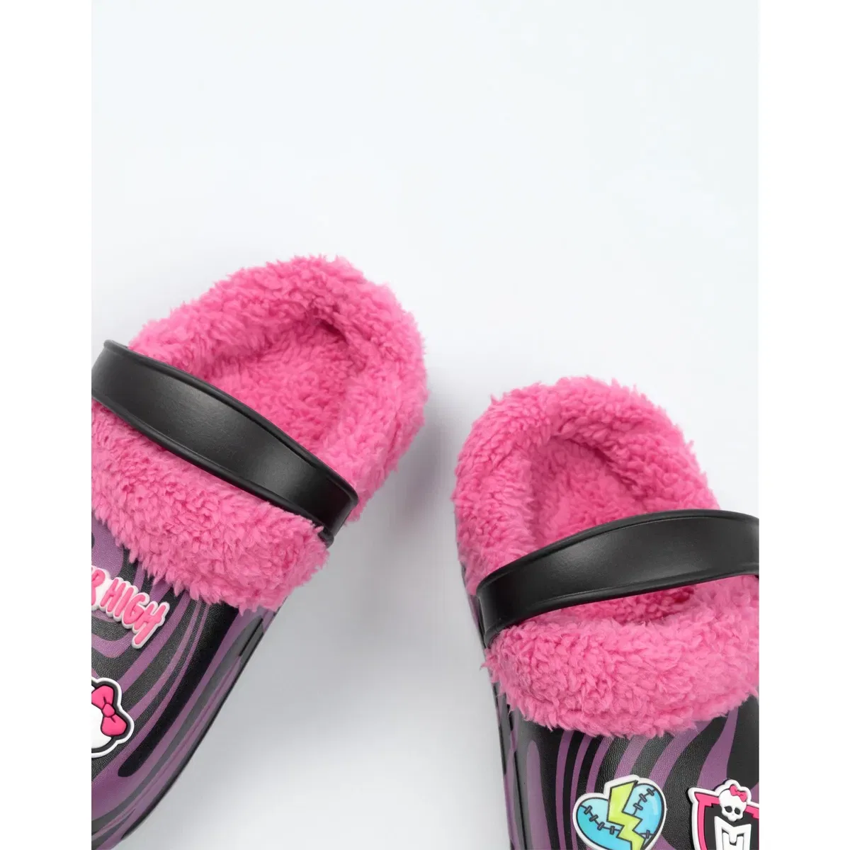 Детские сабо для девочек с принтом Heart Badges Monster High, Pink — фото 3