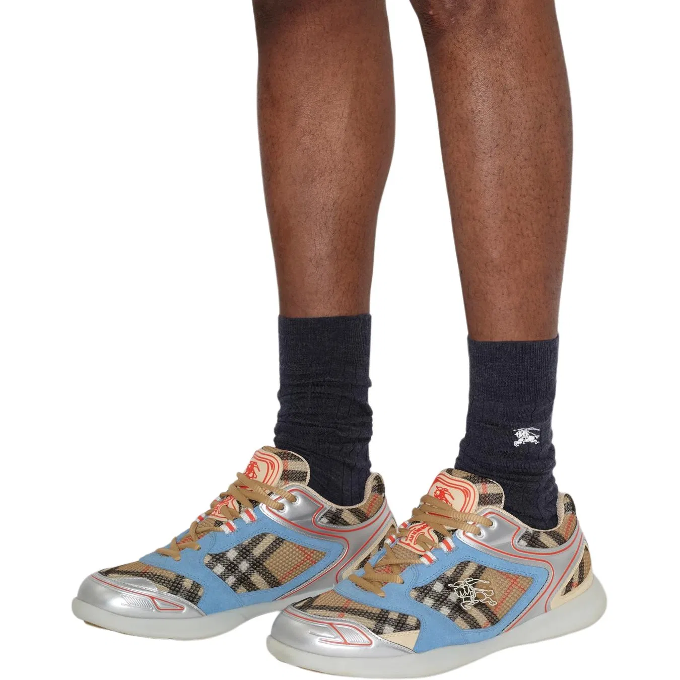 Носки Burberry Crew Socks, Marine Blue — фото 4