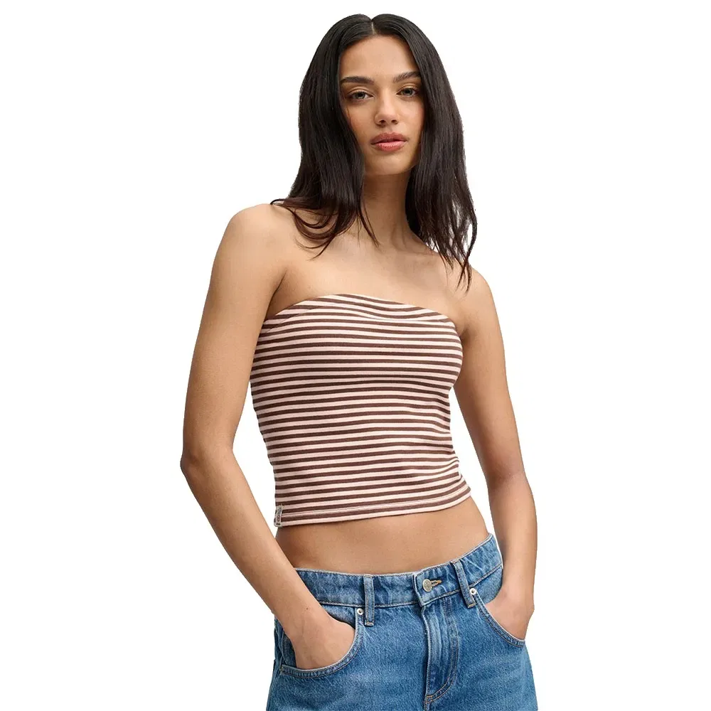 Женский топ без рукавов Athletic Essentials Stripe Jersey Superdry, Pink