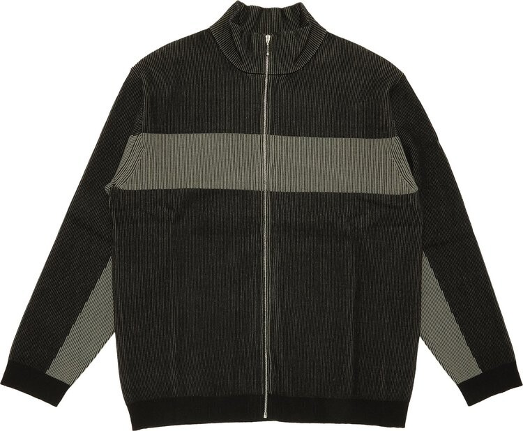 

Свитер Supreme 2-Tone Ribbed Zip Up Sweater 'Black', черный