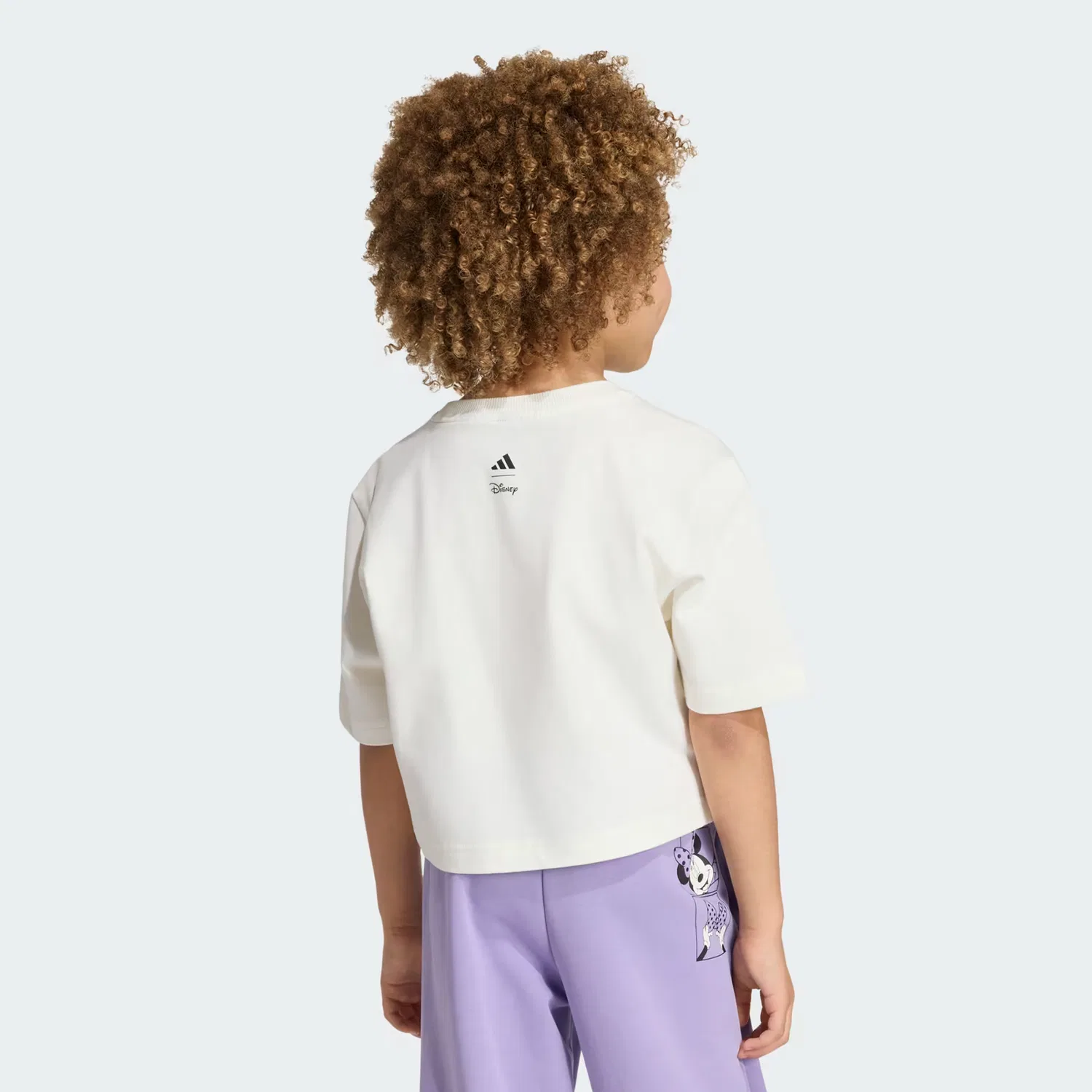 Детская футболка свободного кроя Disney Minnie Mouse Adidas Sportswear, бело-черный — фото 2