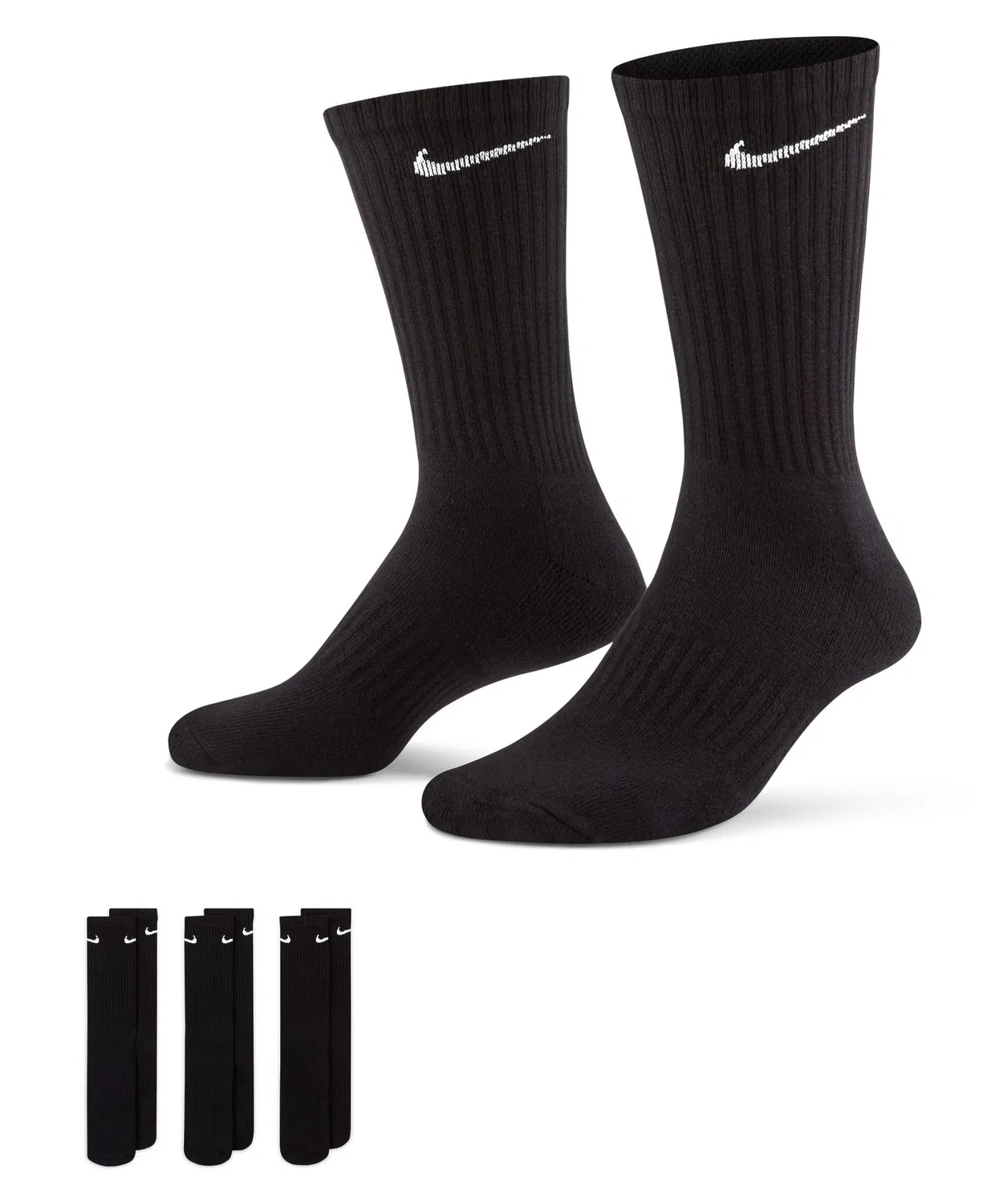 Мужские носки с повышенным комфортом, комплект из 3 пар NIKE, Black