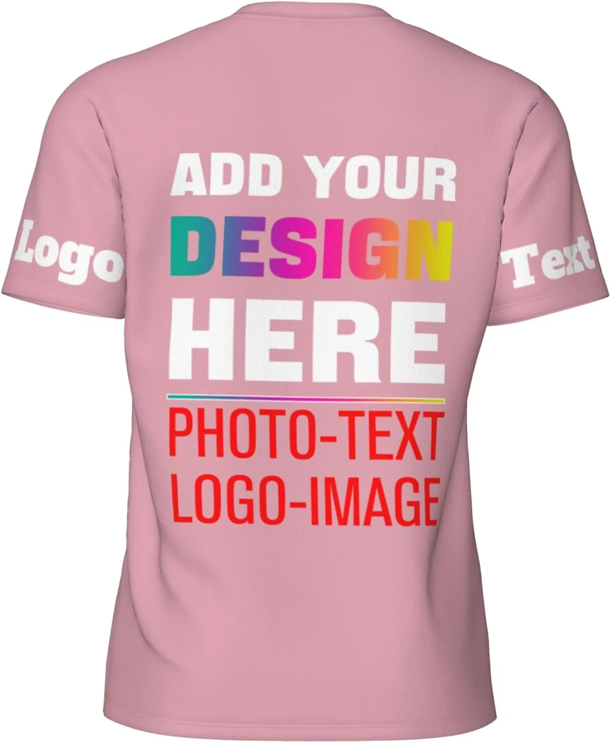 Футболка с принтом Letter Print, Pink — фото 3