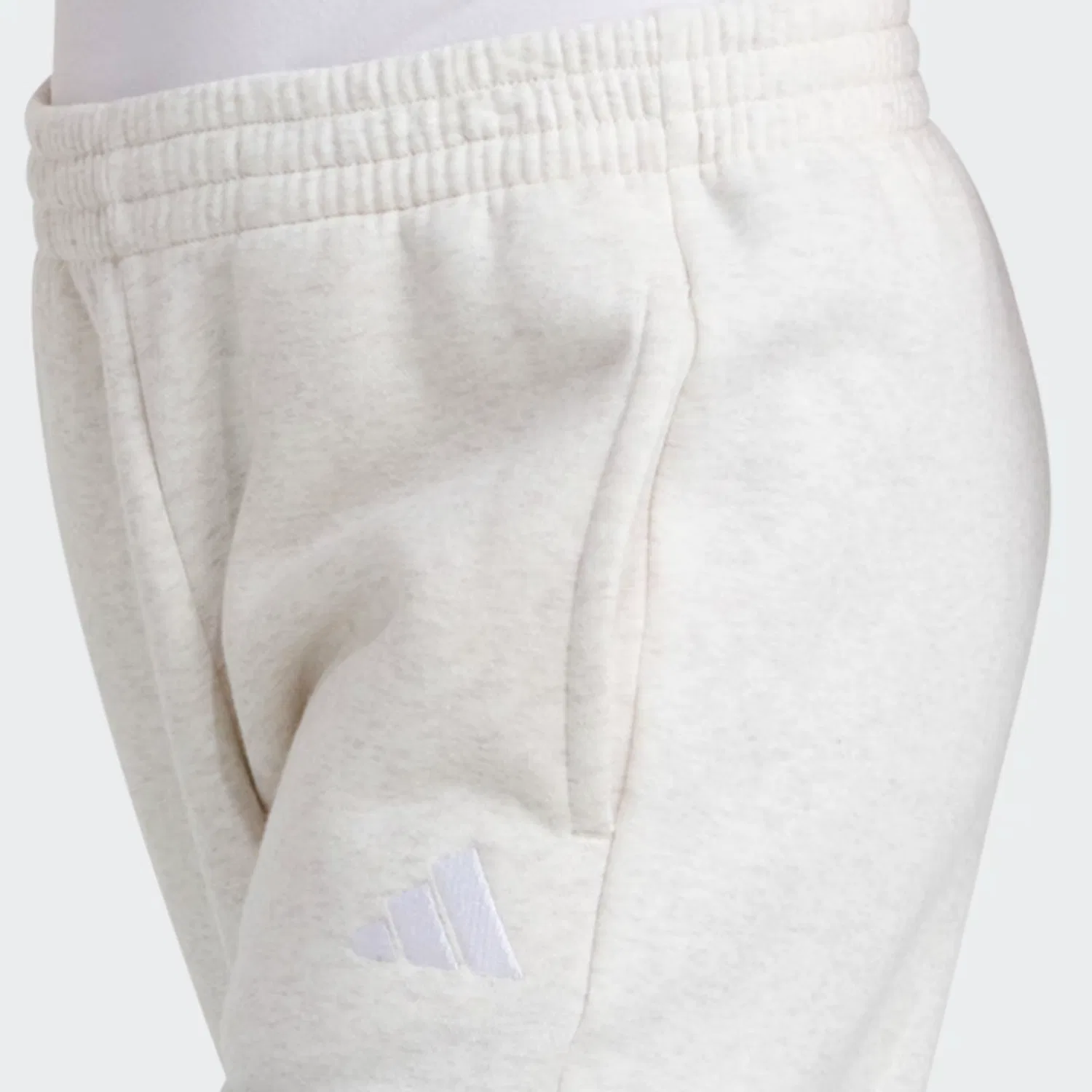 Детские спортивные штаны свободного кроя Minimal Logo Adidas Sportswear, бело-меланжевый — фото 3