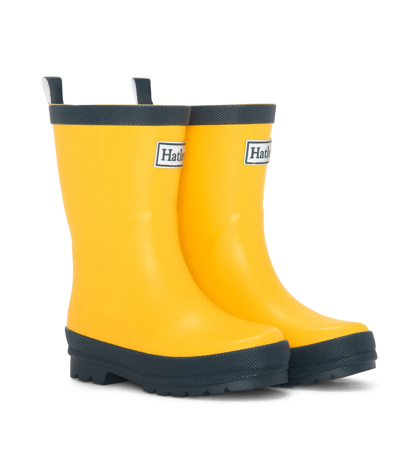 Детские резиновые сапоги для мальчиков Classic Rain Boot Hatley, Navy Yellow — фото 4