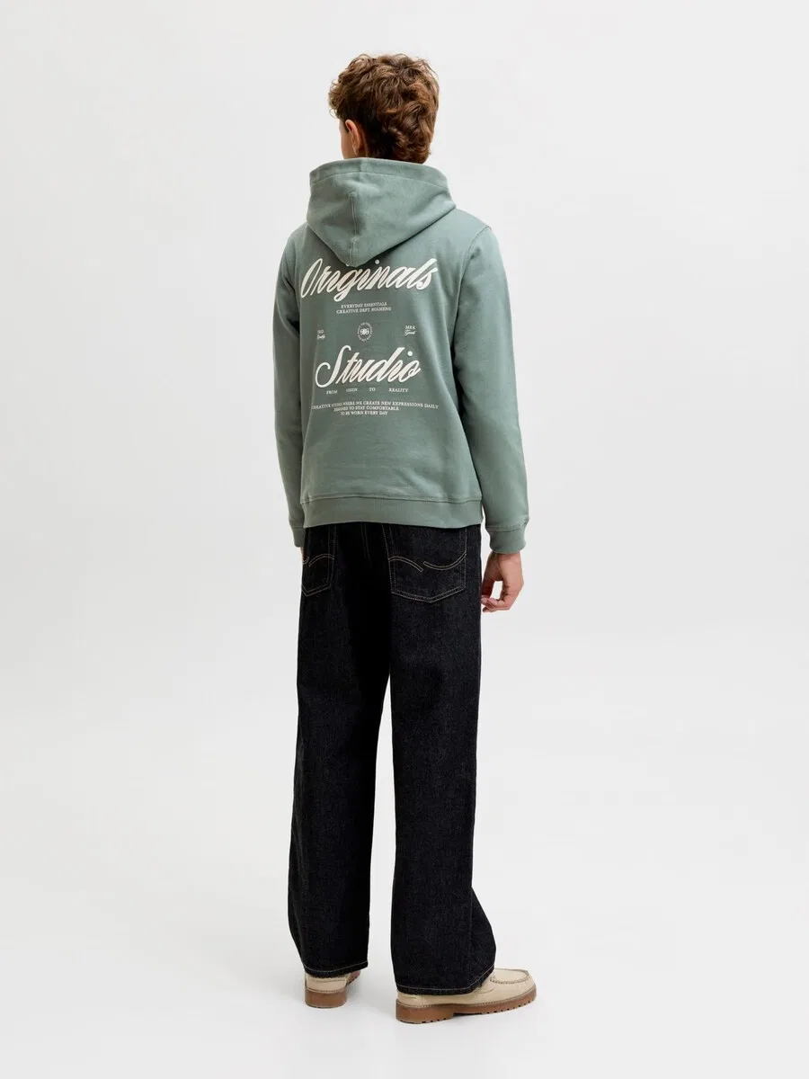 Детская толстовка Jack & Jones Junior 'JORNNorrebro' зеленого цвета — фото 2