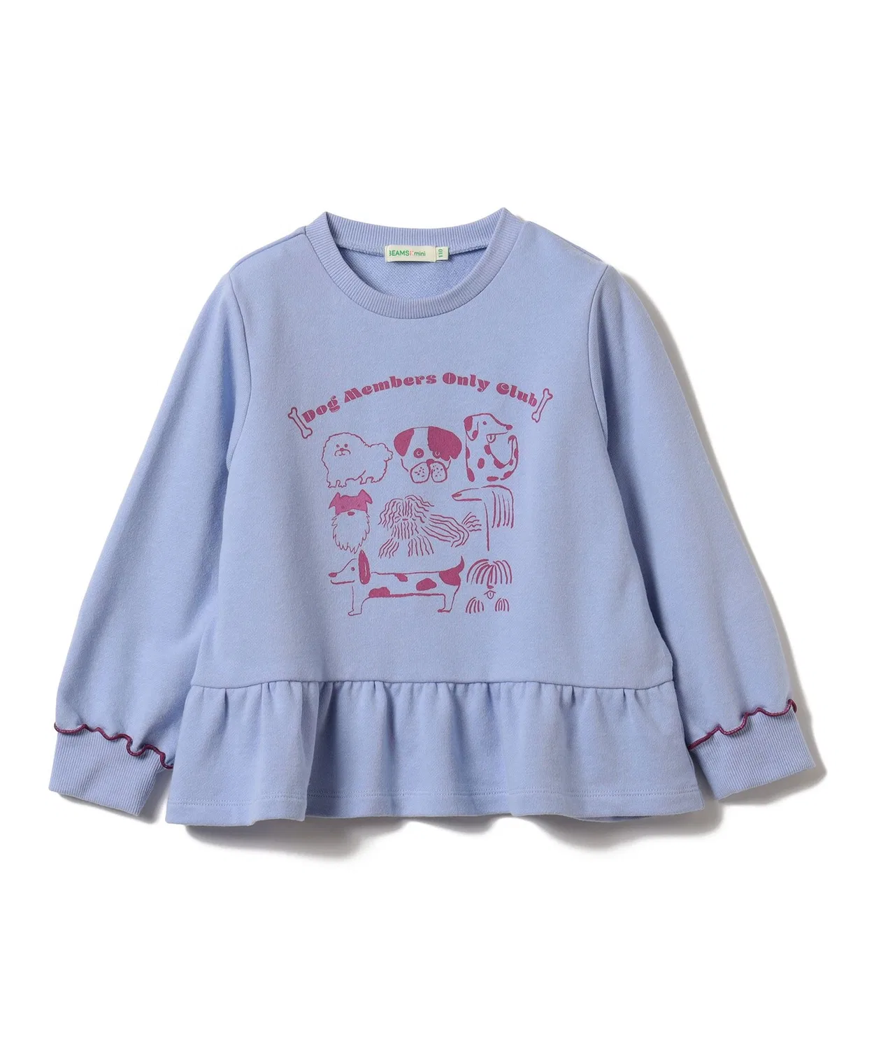 Детский свитшот с воланами и принтом BEAMS mini, Light Blue — фото 3