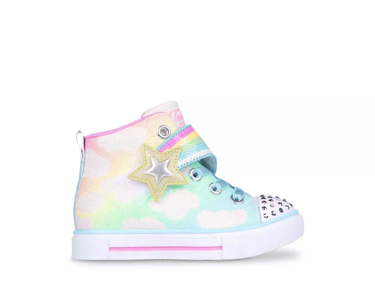 Кроссовки со светодиодами Twinkle Toes Twinkle Sparks Shooting Star Skechers, разноцветные — фото 4