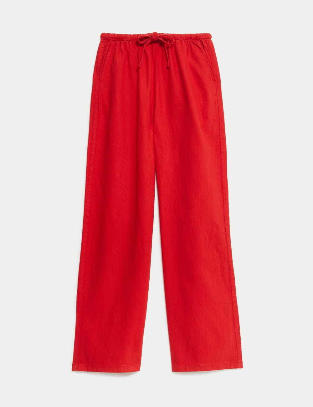 

Джинсовые брюки широкого кроя с завязками на шнурке Marks & Spencer, цвет Poppy