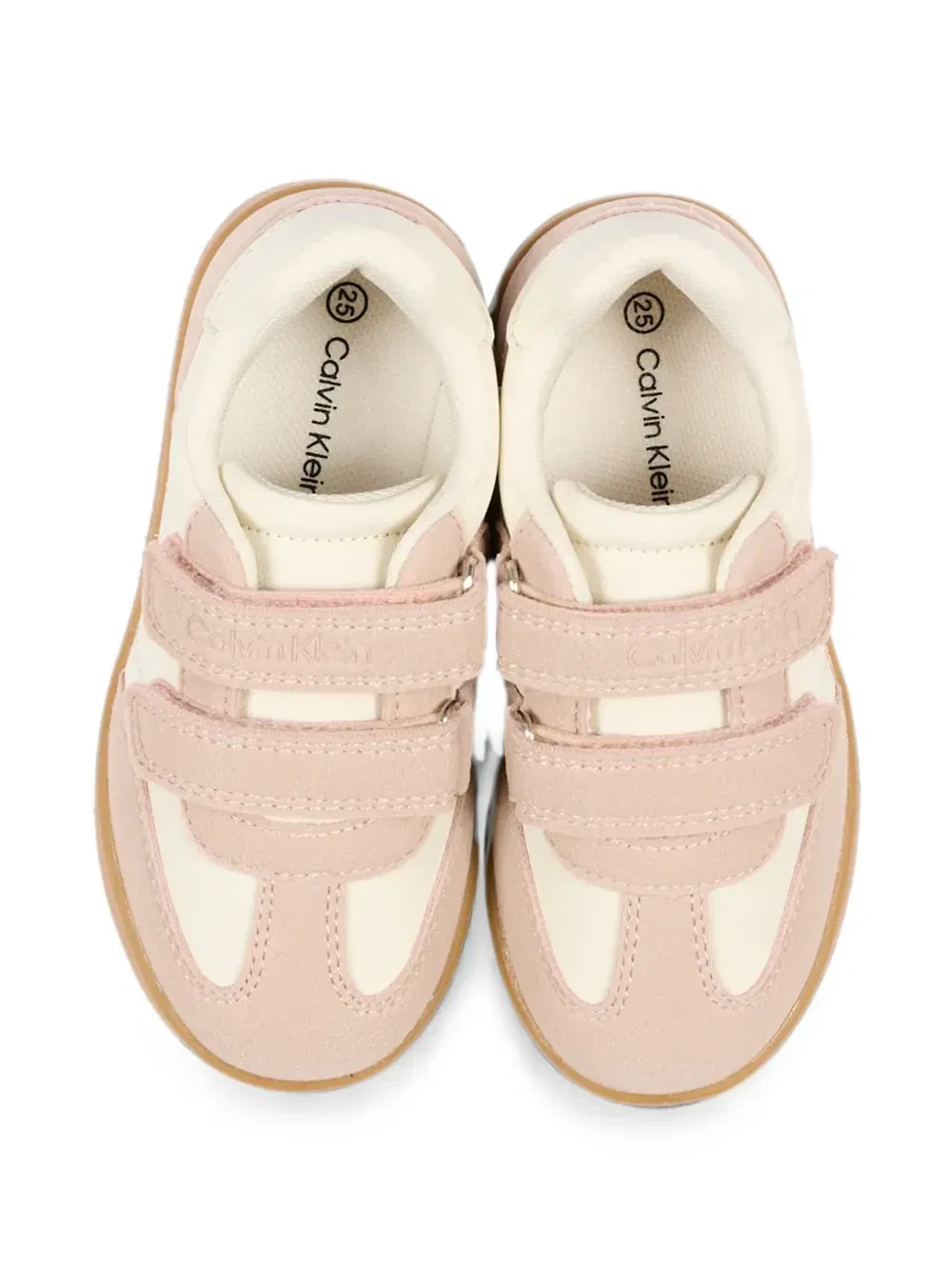 Кроссовки на липучках из кожи Calvin Klein Kids, белый — фото 3