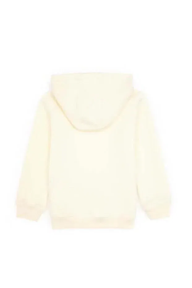 Детское худи для девочек хлопковое U.S. Polo Assn., Cream — фото 4