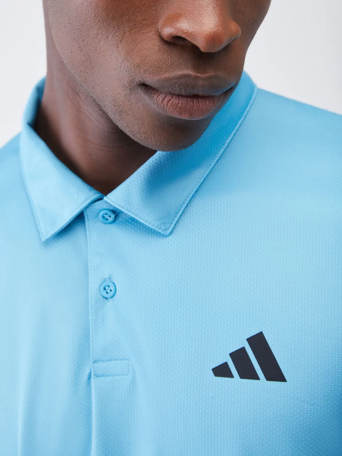 Поло adidas Workout Essentials, светло-голубой — фото 4
