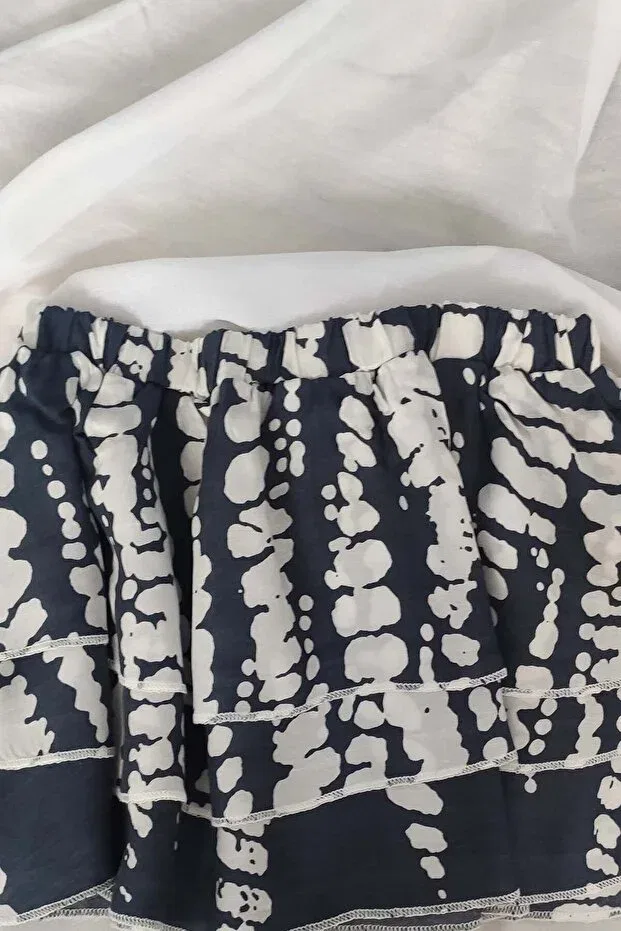 Детская юбка для девочек с принтом Basics Shecco Babba, Navy Blue — фото 4