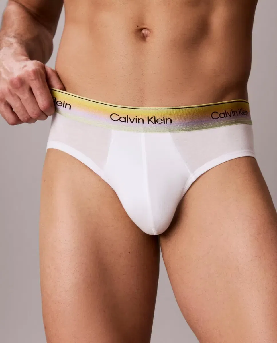 Мужские трусы-слипы хлопковые Calvin Klein, Blanco — фото 3