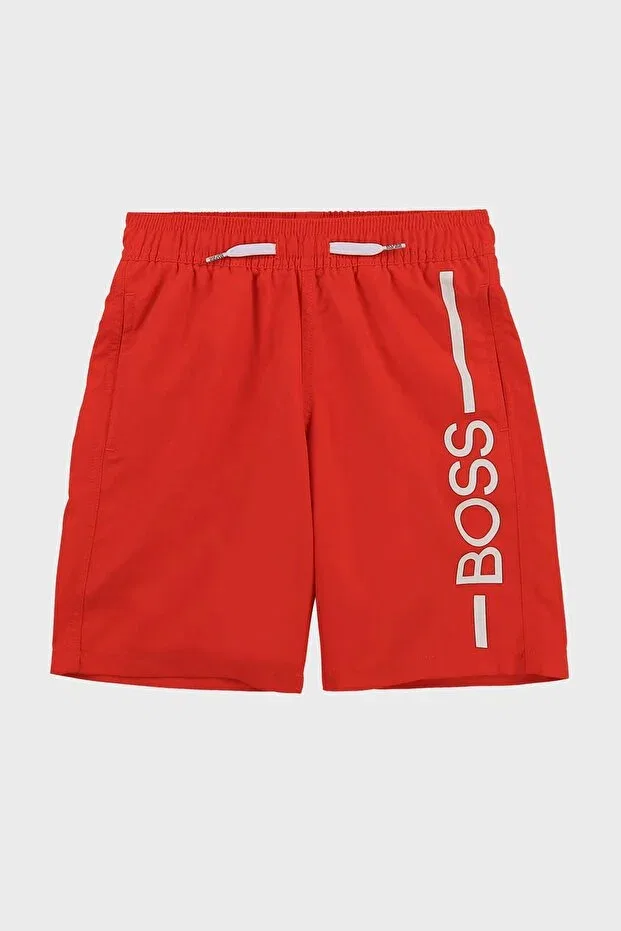 Детские шорты для мальчиков однотонные Hugo Boss, Red