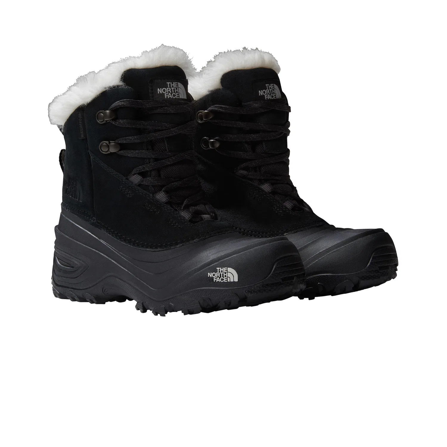 Детские зимние ботинки на шнуровке The North Face, Black