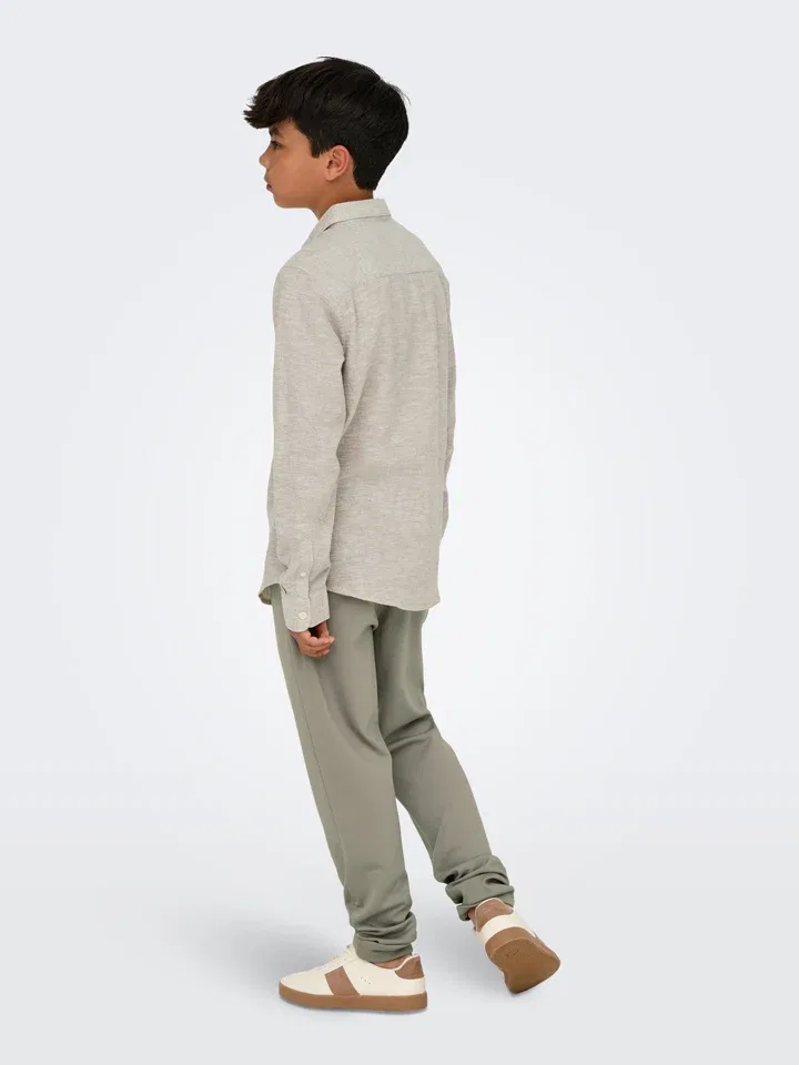 Рубашка Caiden Only & Sons Junior, бежевый — фото 4