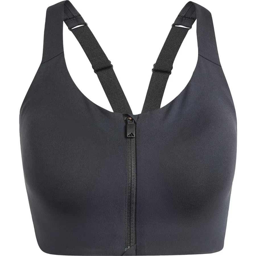 Спортивный бюстгальтер с высокой поддержкой Impact Luxe High-Support Zip adidas, Черный — фото 4