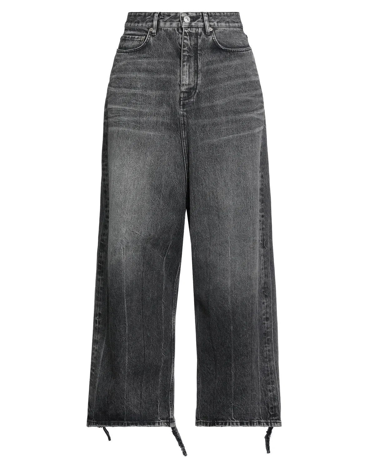 Женские джинсы с высокой посадкой Wide Leg Balenciaga, черный